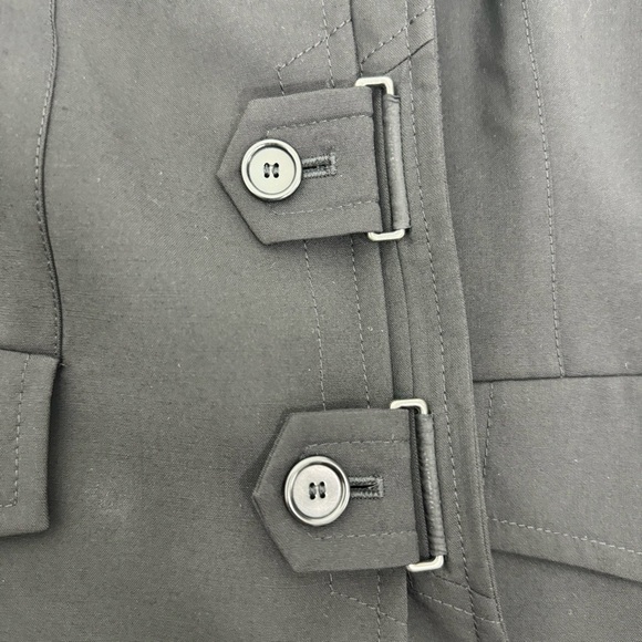 AKRIS Punto Wool Blend Blazer Jacket Suiting Size 6 Black Hook Front Vintage - Picture 3 of 15